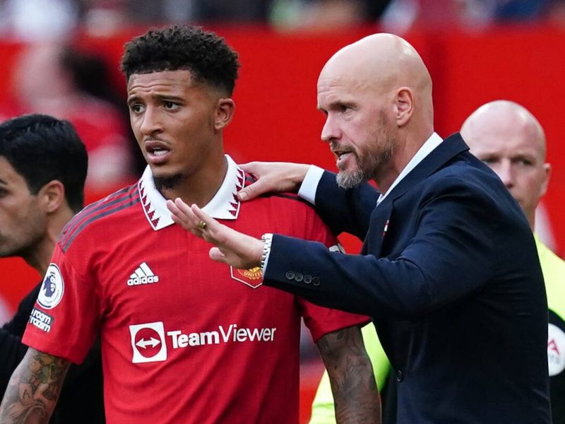 Jadon Sancho versöhnt sich mit Erik ten Hag.