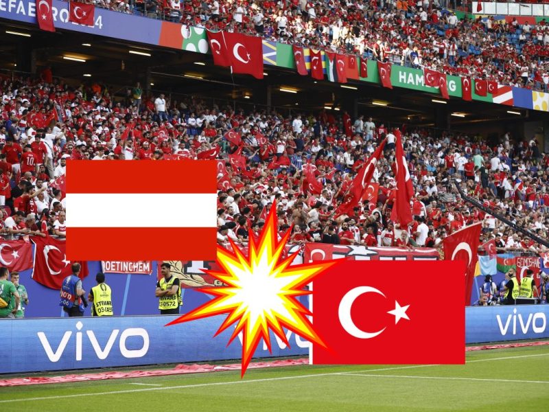 Bereits vor Anpfiff der Partie Österreich - Türkei sind die Gemüter ordentlich erhitzt. Die türkischen Fans sind völlig außer sich.