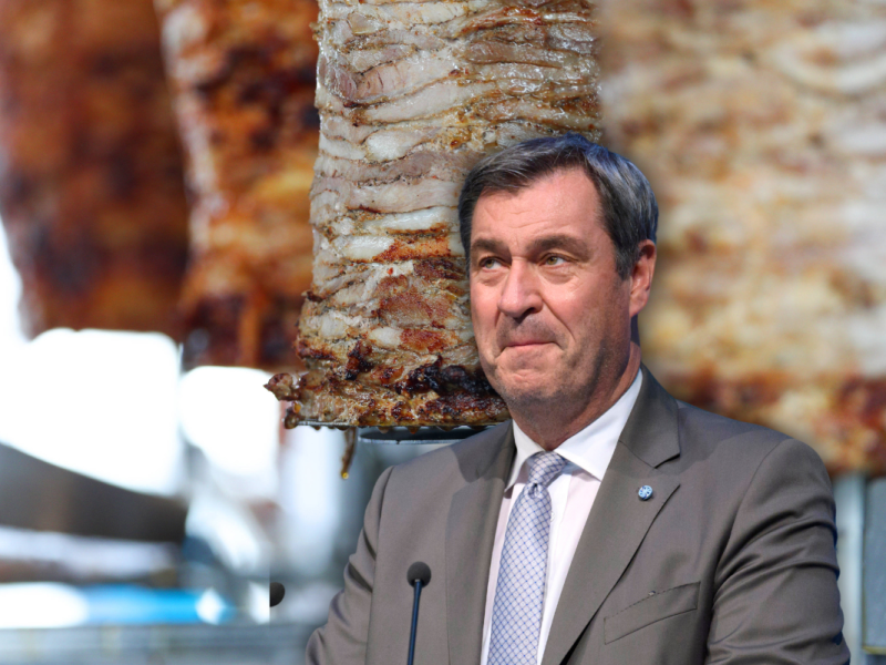 CSU-Chef Markus Söder veranstaltet irres Döner-Gewinnspiel.