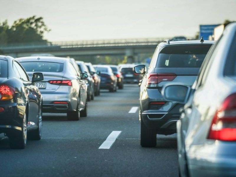 Stau auf der Autobahn