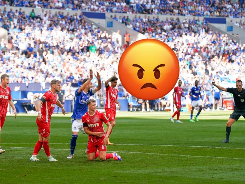 Im Spiel FC Schalke 04 - 1. FC Köln gab es einmal mehr große Diskussionen um eine Schiedsrichter-Entscheidung. Die Fans waren stocksauer.