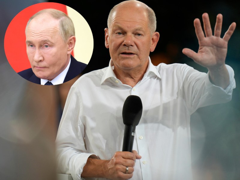 Die Aufrüstung der Bundeswehr sei eine Reaktion auf Kreml-Chef Putin.