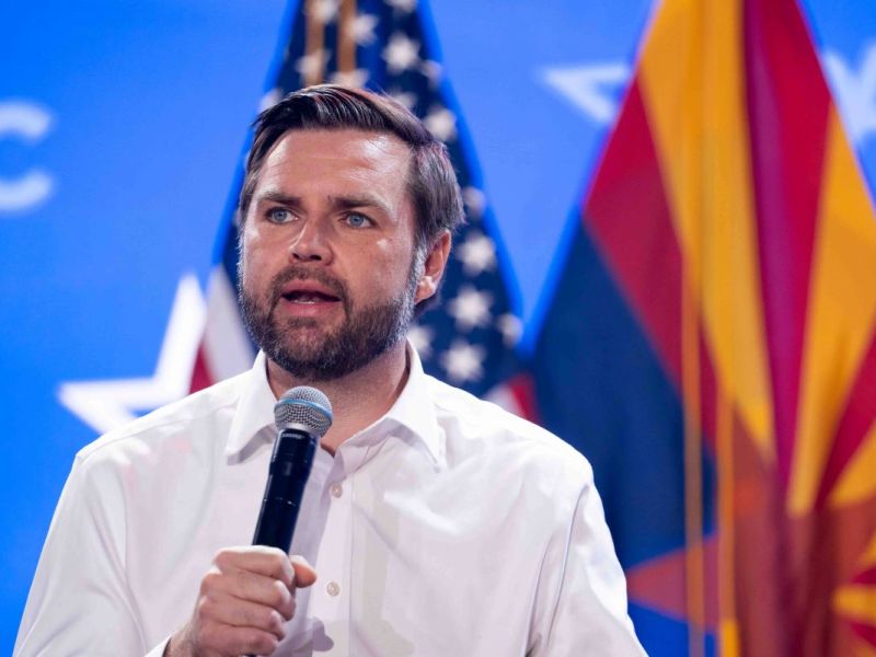 J.D. Vance bei einem Wahlkampfauftritt.