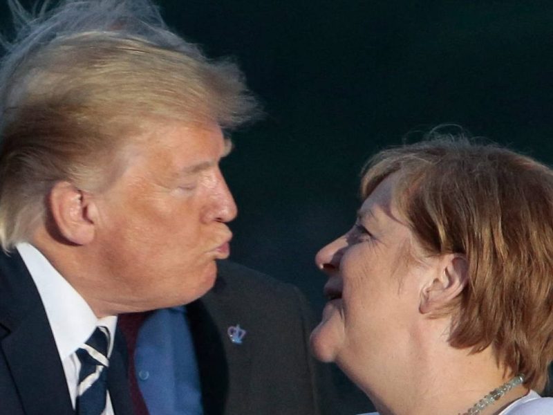 Begegnung von Trump und Merkel