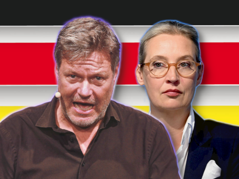 Nicht dabei beim TV-Duell: Weidel und Habeck