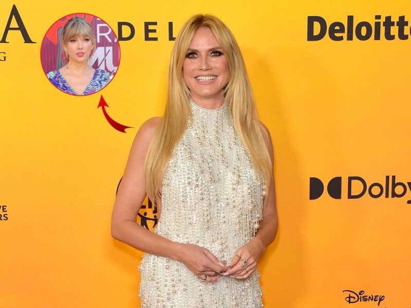 Heidi Klum wird von Taylor Swift beschenkt.
