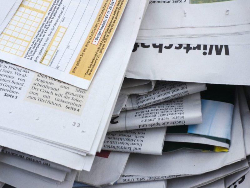 Bußgeld: Altpapier - Feuer