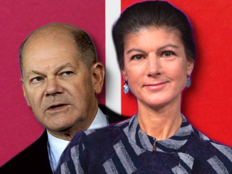 Brombeer-Koalition nach der Bundestagswahl? Scholz und Wagenknecht
