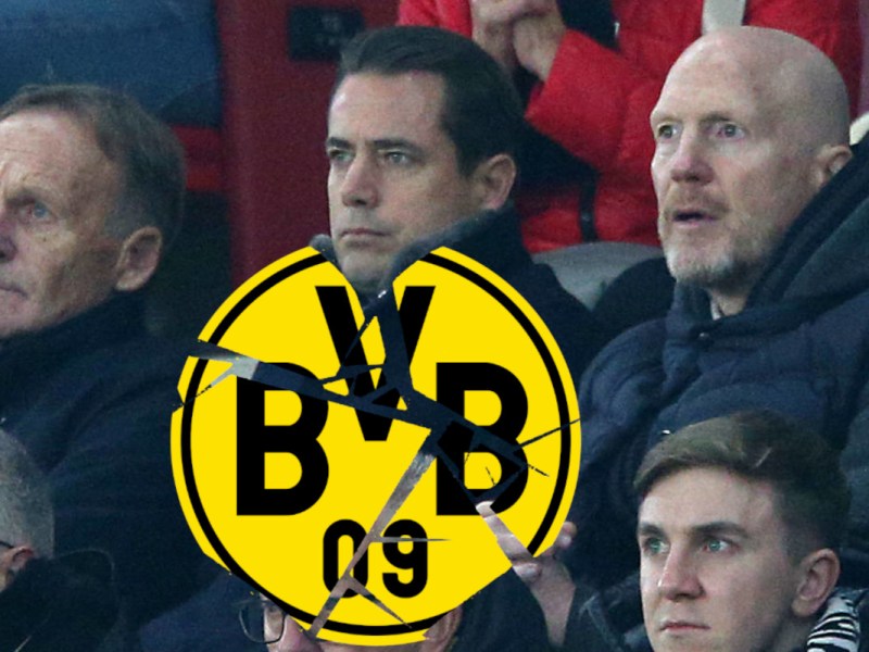 Die Bosse von Borussia Dortmund blicken entgeistert drein.