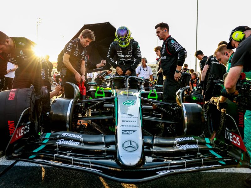 Lewis Hamilton zum letzten Mal im Mercedes-Boliden