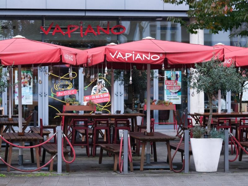 Das Vapiano-Lokal am Düsseldorfer Medienhafen in NRW
