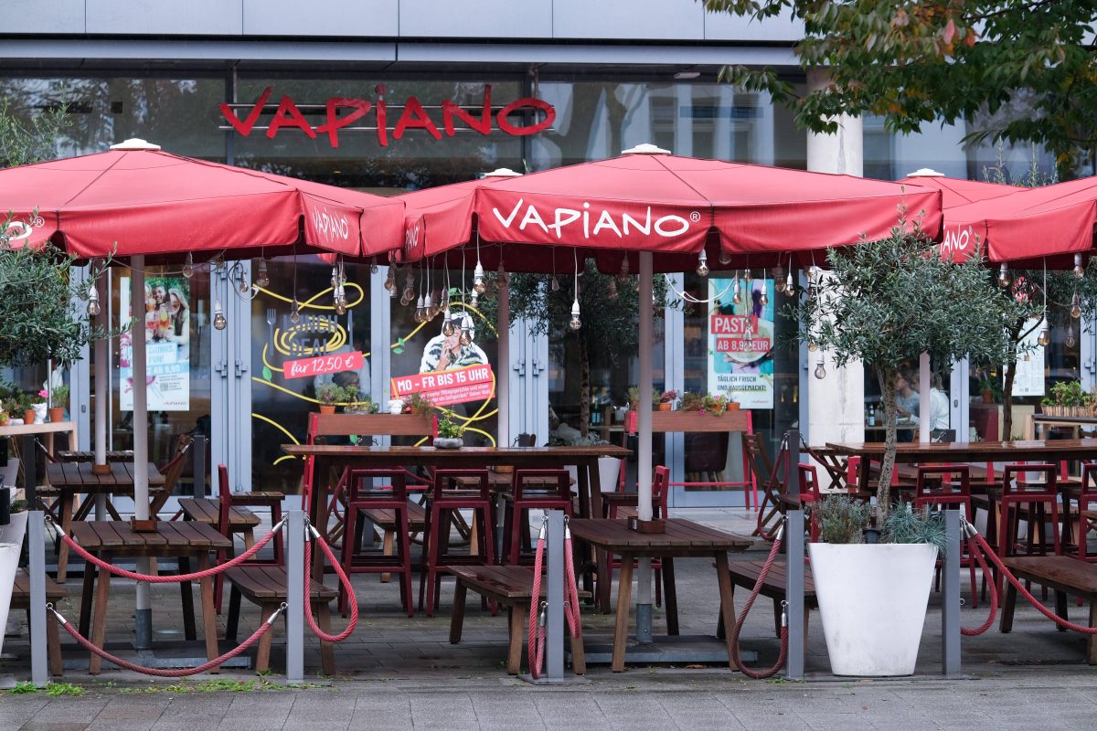 Das Vapiano-Lokal am Düsseldorfer Medienhafen in NRW