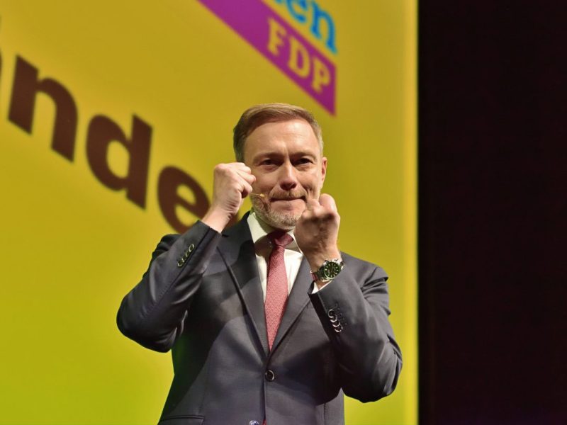 Christian Lindner hofft auf das Nehmen der fünf-Prozent-Hürde bei der Bundestagswahl.