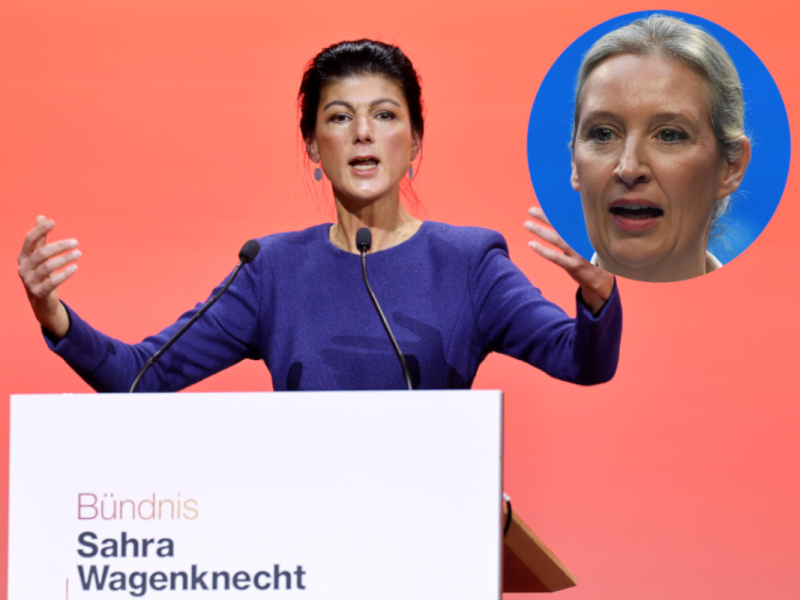 Sahra Wagenknecht kritisiert Weidel für ihren pro-Trump Kurs.